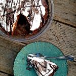 Chocolate crust pie with chocolate Irish cream pudding and Irish whipped cream