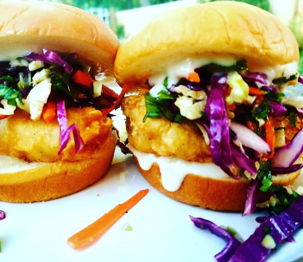 Spicy mayo gives this Asian Fusion Fish Sandwich a bit of a kick.