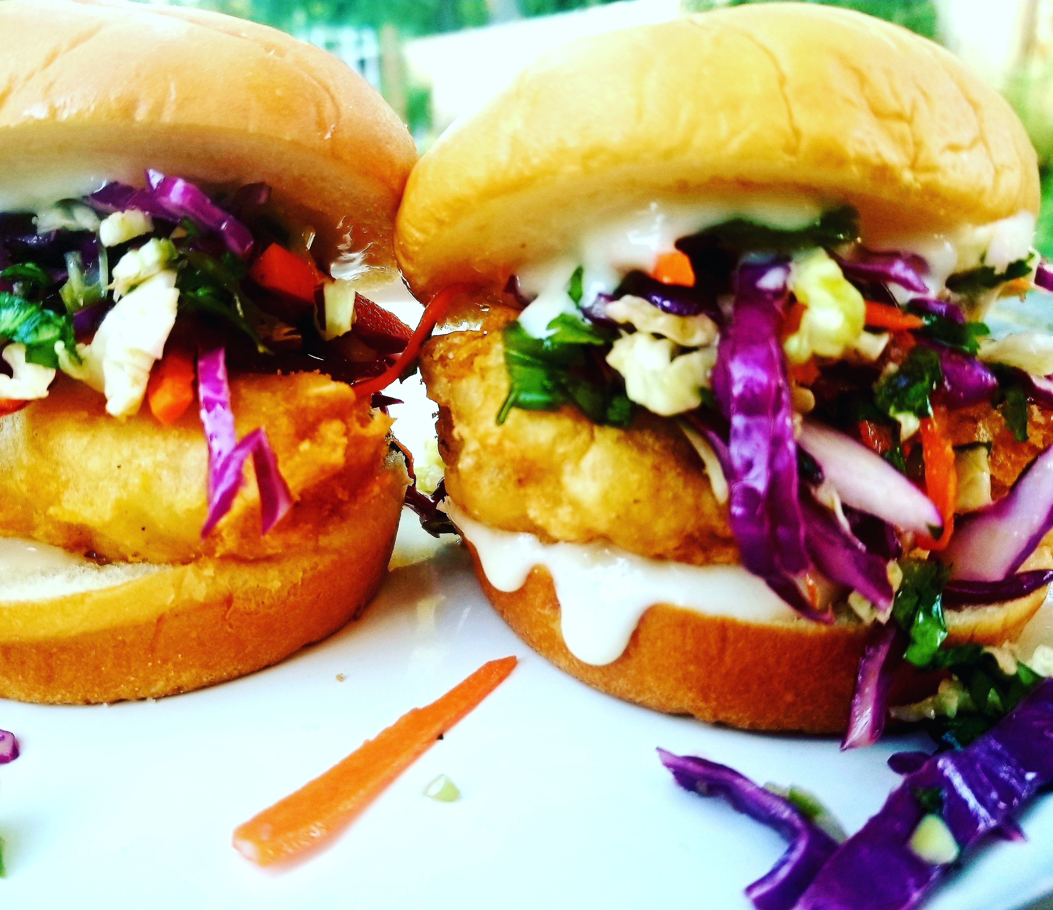Spicy mayo gives this Asian Fusion Fish Sandwich a bit of a kick.