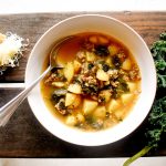 Portuguese green soup, Caldo Verde, delivers soul warming goodness with simple ingredients of potato, spicy sausage and kale. This broth based soup is perfect for the first crisp days of fall.