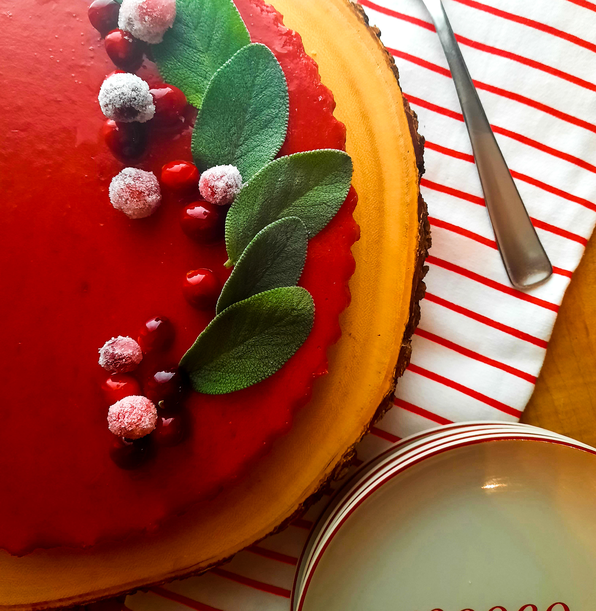 A holiday favorite, Cranberry Tart celebrates the perfect ratio of sweet and tart with a nutty graham cracker crust and sugared cranberries.