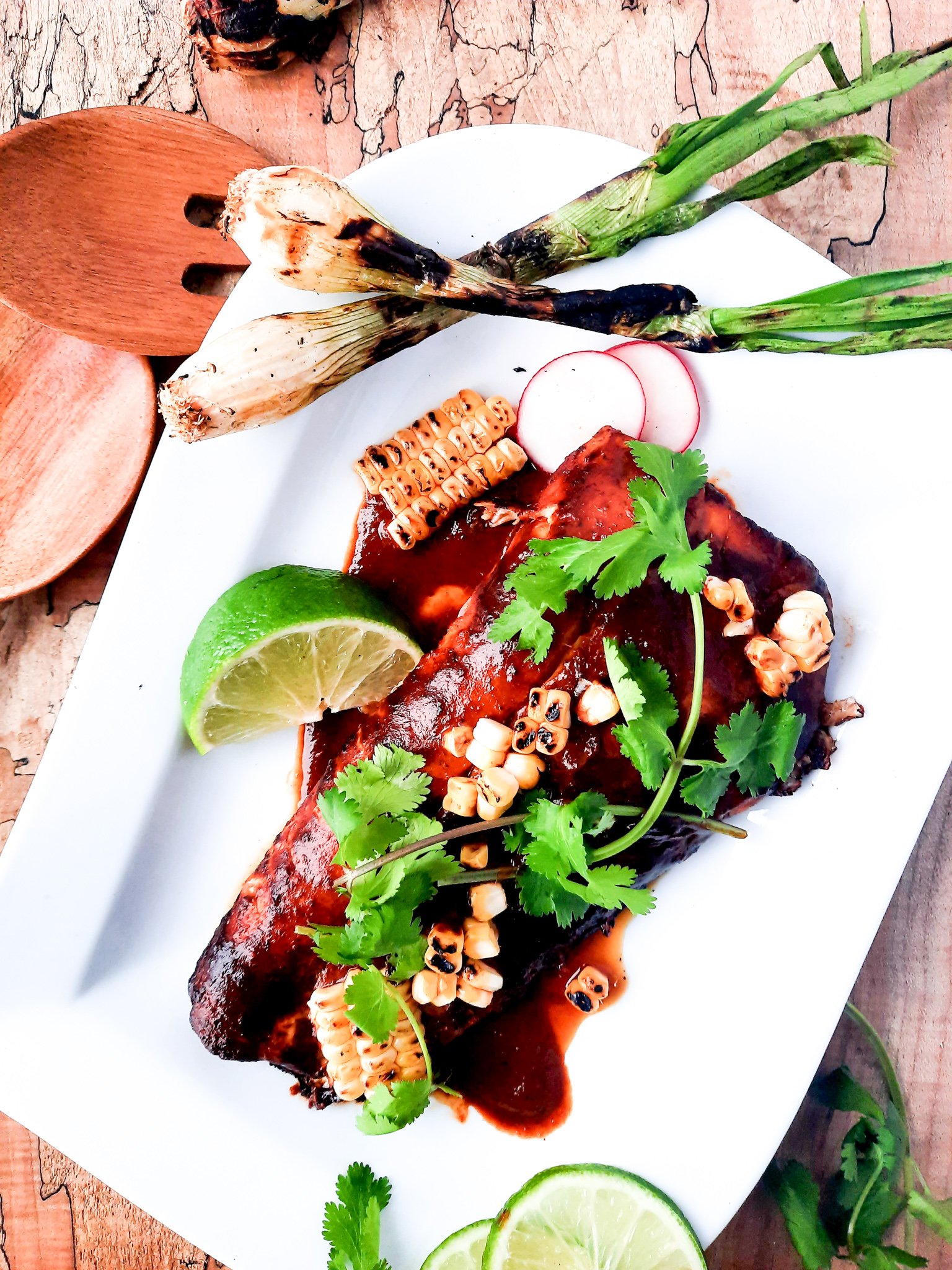 Toasted Mexican red chilies and cinnamon add a warm, earthy spice to this Grilled Red Chile Halibut