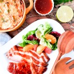 Tequila Orange Ham and Smoked Citrus & Butter Lettuce Salad