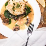 Roasted Cod with Spinach and Mushrooms is a light and simple weeknight dinner with an easy to make lemon shallot sauce