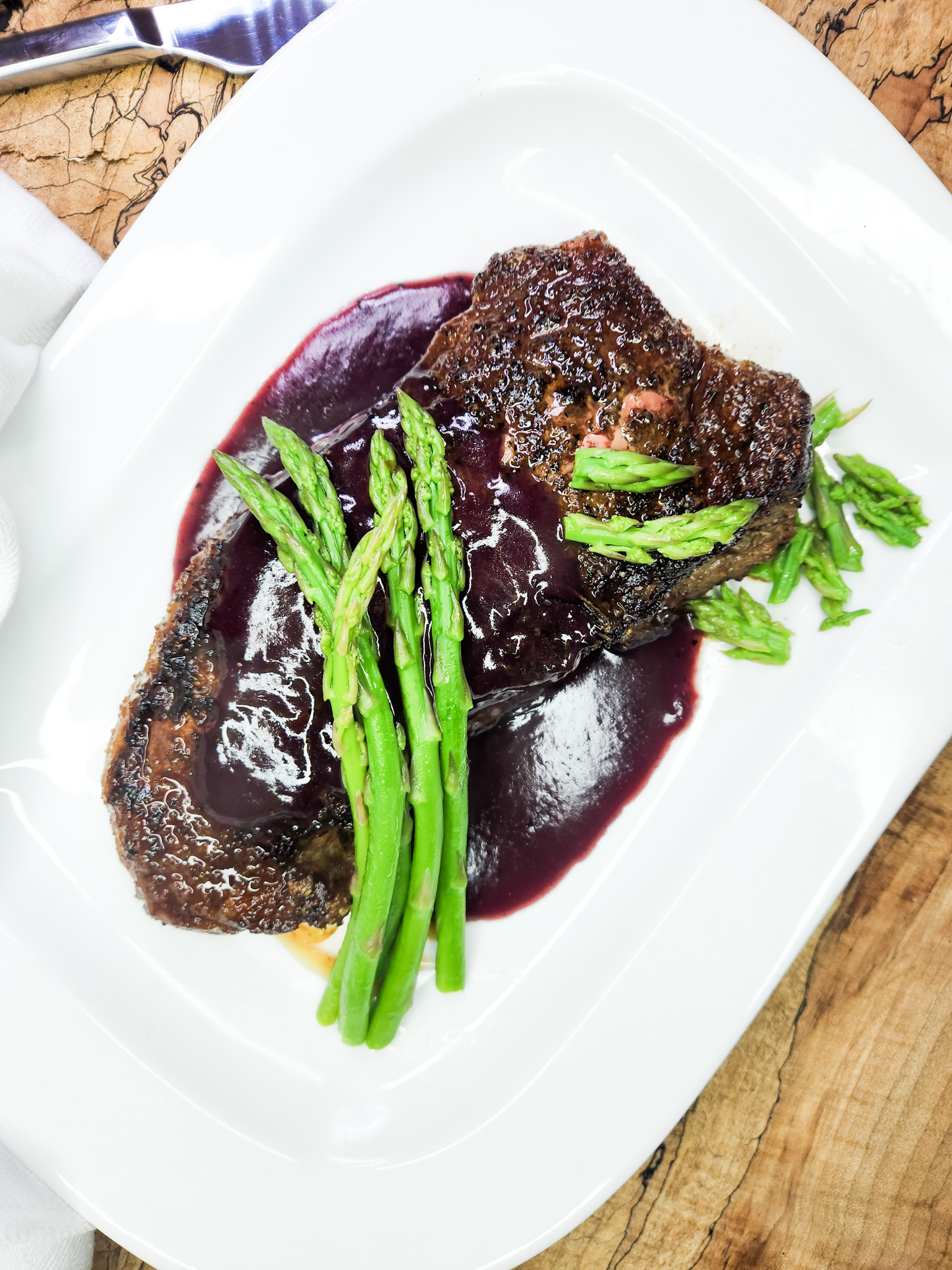 Steak with Port Wine Sauce turns an everyday steak into a classy restaurant style steak with very little effort.