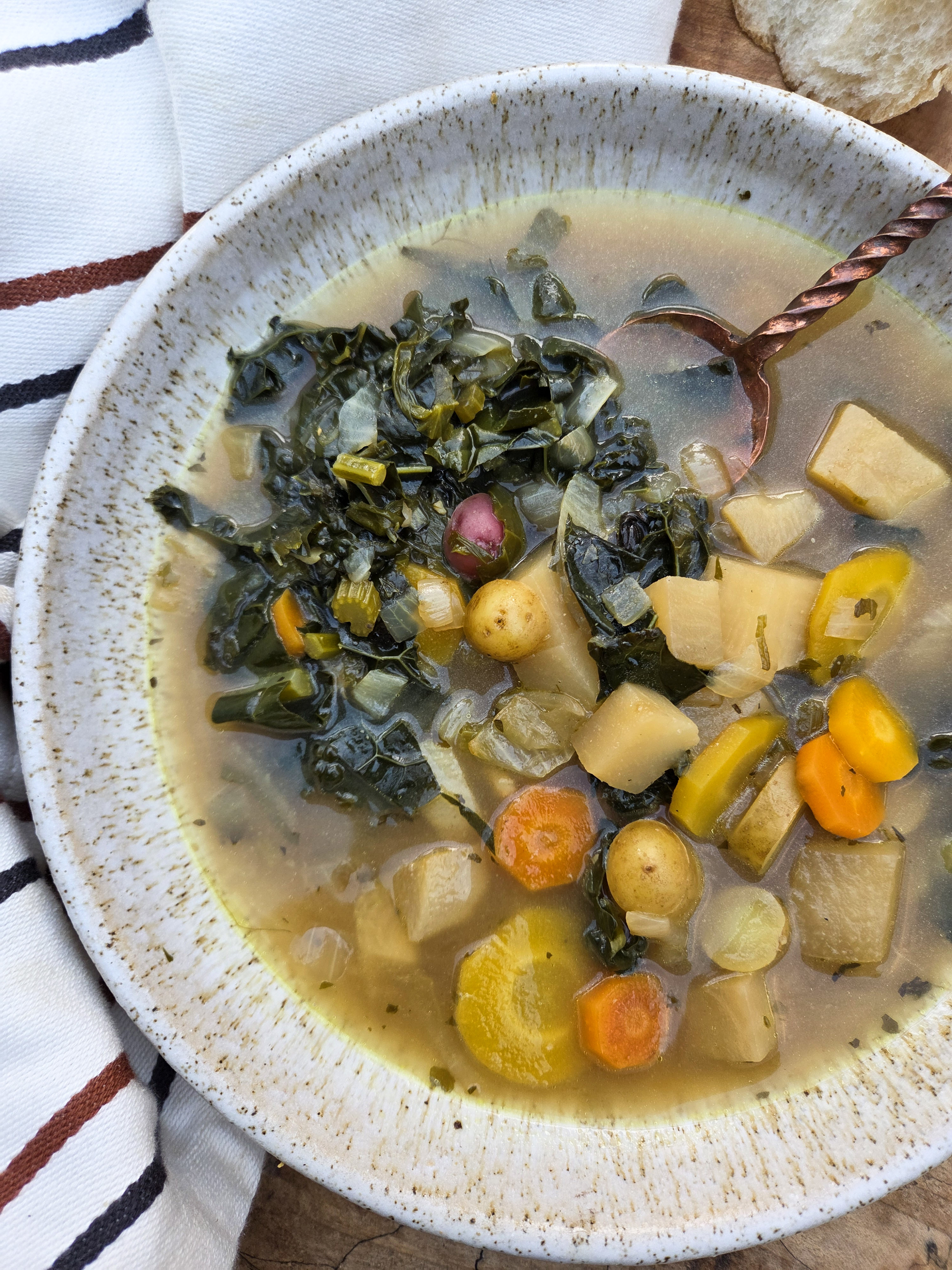 Winter Vegetable Barley Soup is simple, a little rustic and packed with all the good stuff to keep you healthy.