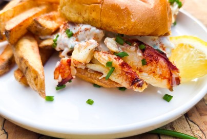Dungeness Crab Sliders are rich, buttery and indulgent with lemon mayonnaise, fresh chives and smoked paprika on a brioche slider bun