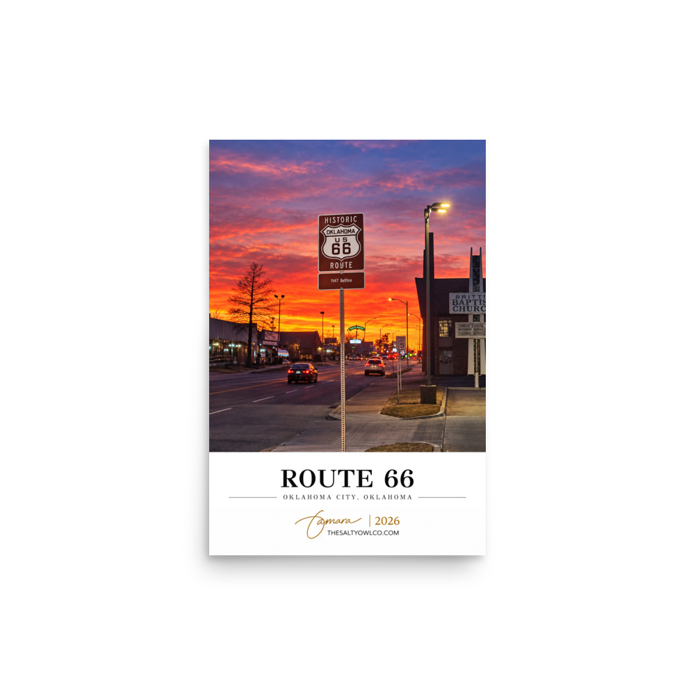 Route 66 - Oklahoma City Travel Print
