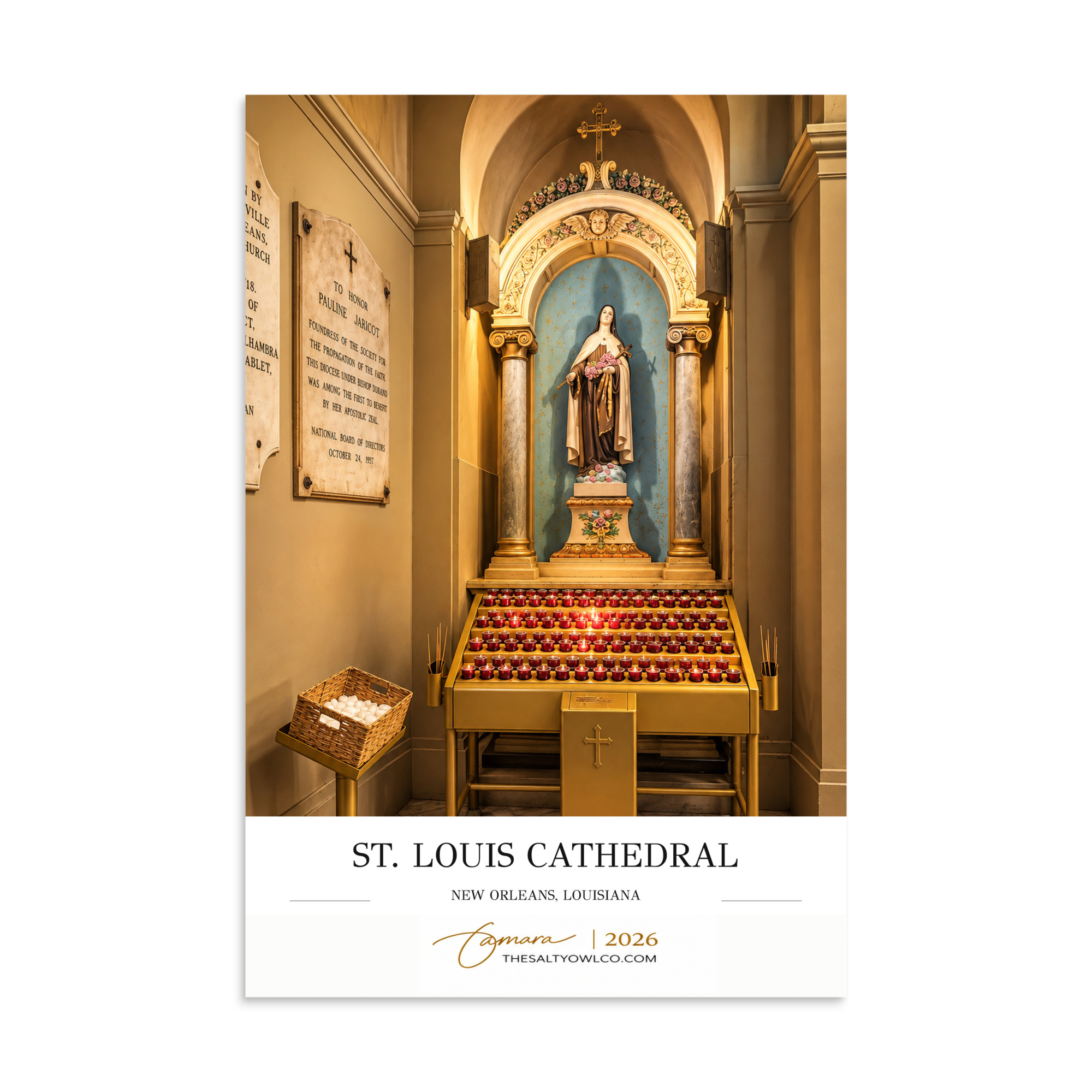 Votive Candles at St. Louis Cathedral — New Orleans Photography Print - Image 2